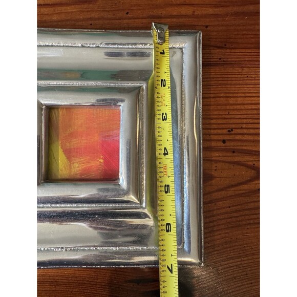 Beautiful Mexican Pewter Frame A Work Of Art To Showcase Your Art Opening 2”x2” - Picture 13 of 14